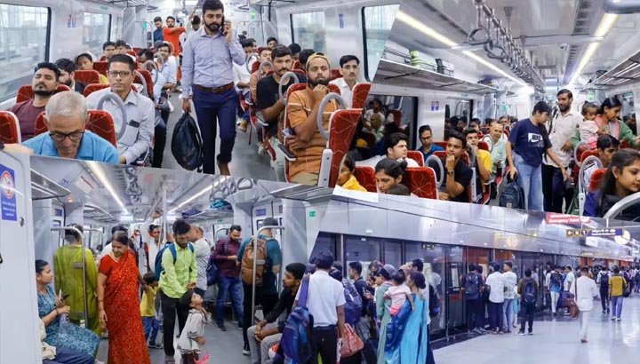दिल्ली-मेरठ नमो भारत की बढ़ी रफ्तार, 24 घंटे में 1.25 लाख यात्रियों के साथ बना नया कीर्तिमान दिल्ली-मेरठ नमो भारत की बढ़ी रफ्तार, 24 घंटे में 1.25 लाख यात्रियों के साथ बना नया कीर्तिमान