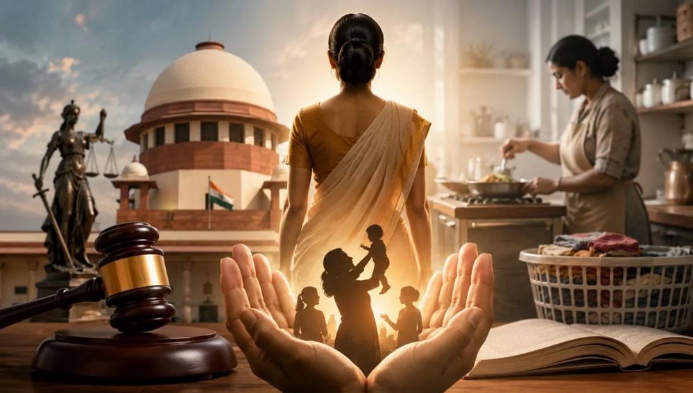 होममेकर महिलाओं को मिला बड़ा सम्मान, मौत के मामलों में मुआवजे पर सुप्रीम कोर्ट की अहम टिप्पणी होममेकर महिलाओं को मिला बड़ा सम्मान, मौत के मामलों में मुआवजे पर सुप्रीम कोर्ट की अहम टिप्पणी