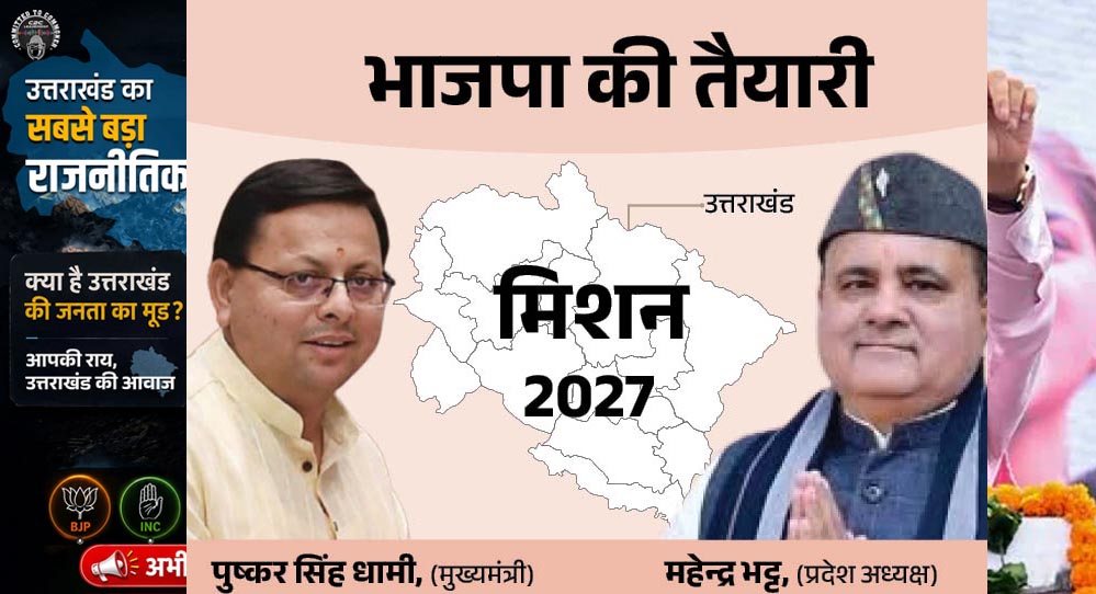 देवभूमि में चुनावी रण सज चुका है, क्या धामी दोहराएंगे जीत या विपक्ष करेगा बड़ा उलटफेर? देवभूमि में चुनावी रण सज चुका है, क्या धामी दोहराएंगे जीत या विपक्ष करेगा बड़ा उलटफेर?