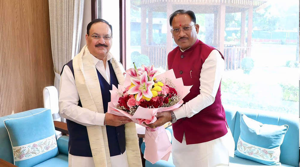 जेपी नड्डा से मिले CM विष्णुदेव साय, स्वास्थ्य सेवाओं और किसानों के मुद्दों पर हुई अहम चर्चा