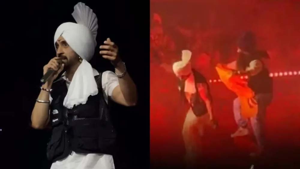 दिलजीत दोसांझ के कॉन्सर्ट में सुरक्षा चूक, स्टेज पर चढ़ा खालिस्तान समर्थक प्रदर्शनकारी दिलजीत दोसांझ के कॉन्सर्ट में सुरक्षा चूक, स्टेज पर चढ़ा खालिस्तान समर्थक प्रदर्शनकारी