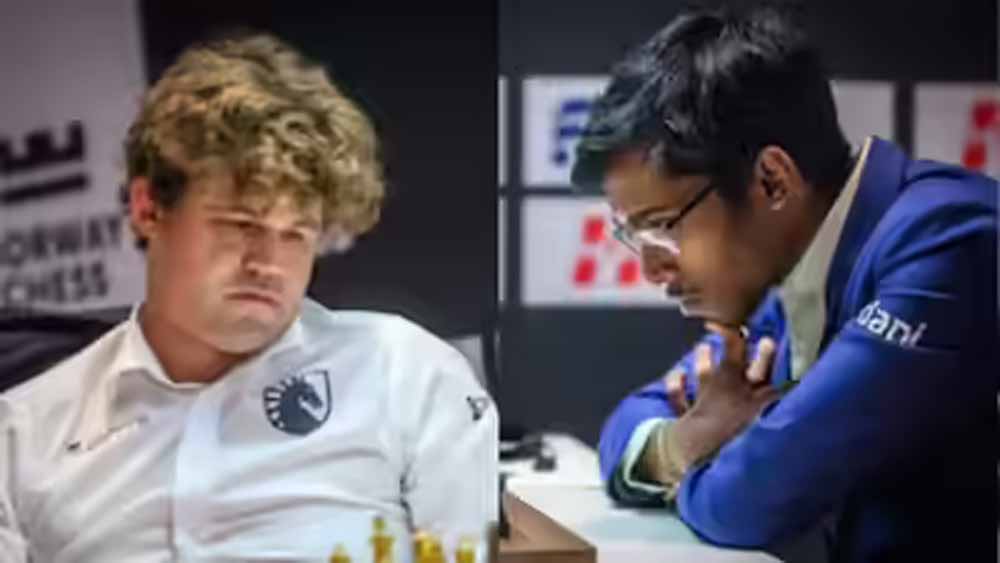 नॉर्वे चेस में आर प्रज्ञानंद का शानदार प्रदर्शन जारी, कार्लसन को लगातार दूसरी बार दी मात