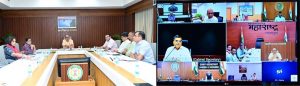मुख्य सचिव का वीडियो कांफ्रेंस में शामिल केबिनेट सचिव ने राष्ट्रीय महत्व के कार्यक्रमों एवं योजनाओं के एक्शन प्लान को लेकर किया विमर्श