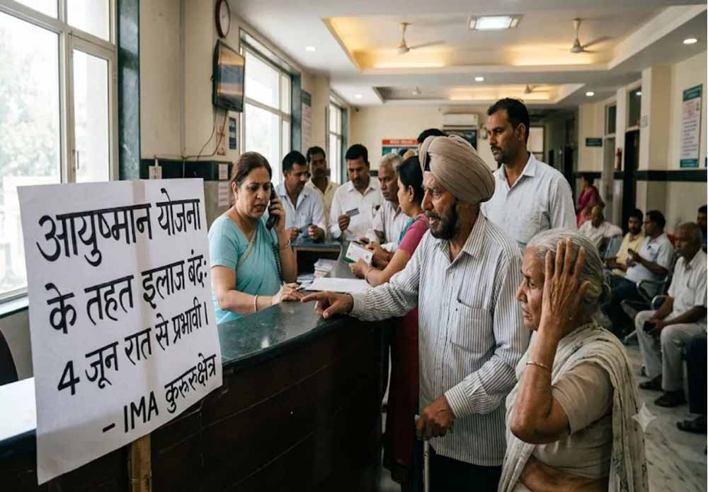 आयुष्मान योजना पर संकट के बादल, कुरुक्षेत्र के निजी अस्पतालों ने इलाज रोकने का किया ऐलान