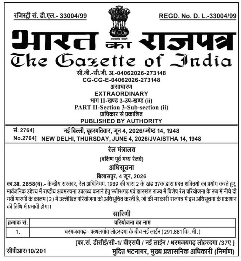 मुख्यमंत्री विष्णु देव साय के सतत प्रयासों से साकार हुआ दशकों पुराना सपना मुख्यमंत्री विष्णु देव साय के सतत प्रयासों से साकार हुआ दशकों पुराना सपना