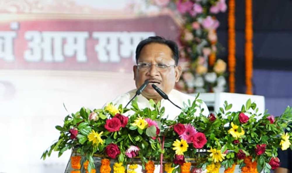 मुख्यमंत्री  साय नवनिर्मित नगर पंचायत शिवनंदनपुर के शपथ ग्रहण समारोह में हुए शामिल