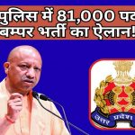 सरकारी नौकरी का बड़ा मौका! UP Police में 81 हजार से ज्यादा पदों पर होगी भर्ती