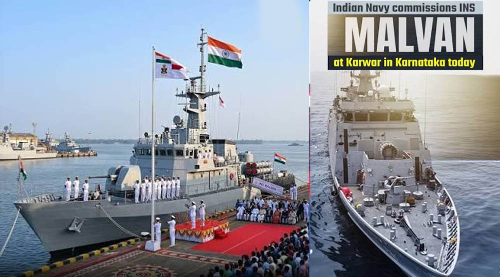 समुद्र की गहराइयों का नया शिकारी बना INS मालवन, दुश्मन की पनडुब्बियों के लिए बढ़ा खतरा समुद्र की गहराइयों का नया शिकारी बना INS मालवन, दुश्मन की पनडुब्बियों के लिए बढ़ा खतरा