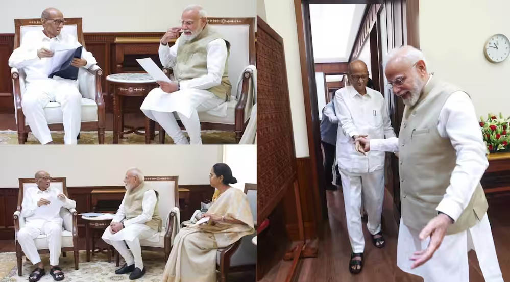 जंतर-मंतर पर CJP का प्रदर्शन, अगले ही दिन PM मोदी से मिले शरद पवार-सुप्रिया सुले