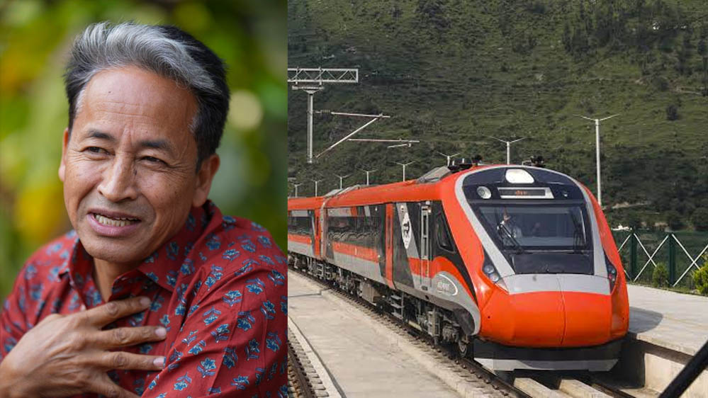 Sonam Wangchuk Video: वंदे भारत में सफर कर गदगद हुए सोनम वांगचुक, भारतीय रेलवे और इंजीनियरिंग की खुलकर सराहना Sonam Wangchuk Video: वंदे भारत में सफर कर गदगद हुए सोनम वांगचुक, भारतीय रेलवे और इंजीनियरिंग की खुलकर सराहना