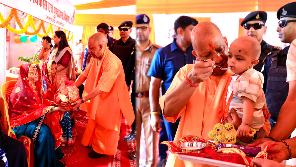 मुख्यमंत्री ने बुलाया तो दौड़कर मंच पर पहुंचीं महिलाएं, भेंट किया हाथ से बनाया गया चित्र