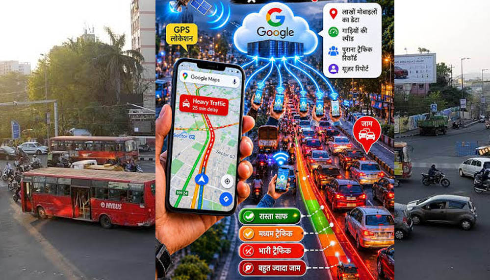 मध्य प्रदेश में ट्रैफिक जाम से राहत की तैयारी, Google Maps के पीक ऑवर डेटा से तैयार होगा नया रोड प्लान मध्य प्रदेश में ट्रैफिक जाम से राहत की तैयारी, Google Maps के पीक ऑवर डेटा से तैयार होगा नया रोड प्लान