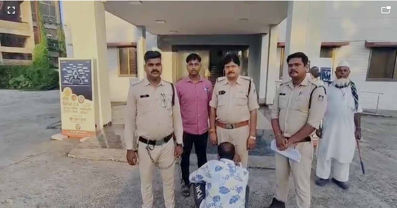 थाना निशातपुरा पुलिस की बड़ी कार्यवाही, कुख्यात 10000/-रुपये का इनामी बदमाश काला उर्फ नजफ ईरानी गिरफ्तार