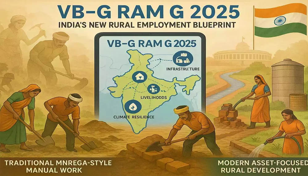ग्रामीण रोजगार पर बड़ा असर! VB-G RAM G के पहले महीने में मनरेगा के मुकाबले 50% कम रोजगार
