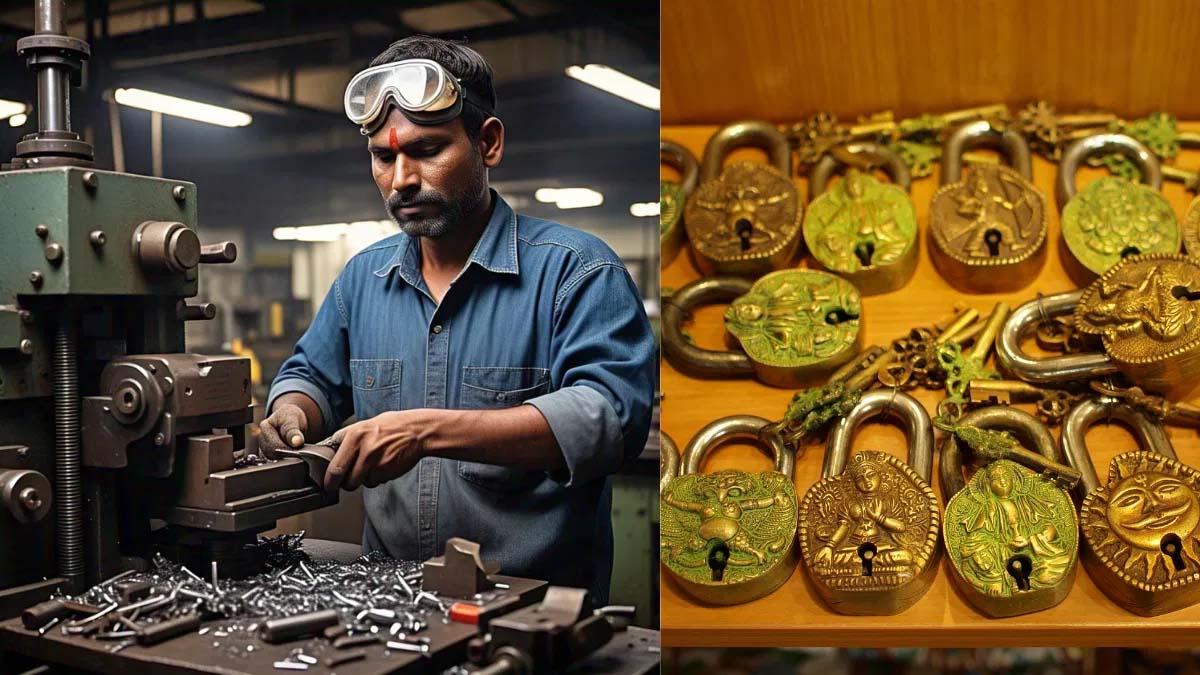 Aligarh Lock City: 150 साल पुराना ताला उद्योग, 30 ग्राम से 400 किलो तक के ताले होते हैं तैयार