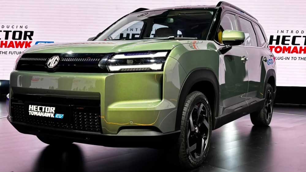 MG की नई 7-सीटर इलेक्ट्रिक SUV लॉन्च, Hector Tomahawk EV की कीमत का खुलासा