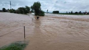 रायपुररानी में टांगरी का कहर, खेतों के बाद खटौली-खेड़ी सड़क भी नदी में बही