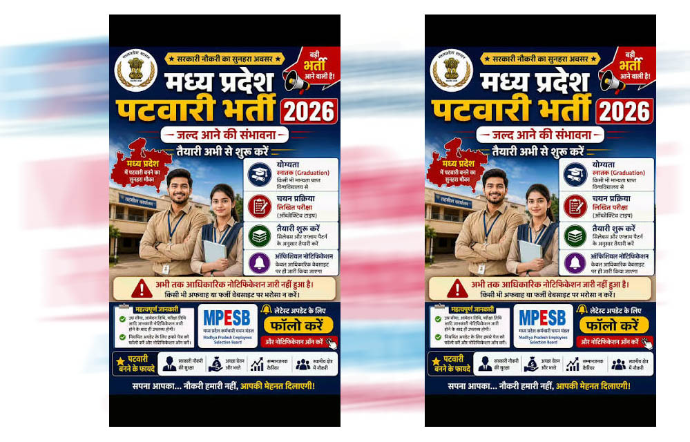 MPESB भर्ती 2026: पटवारी सहित 2106 पदों के लिए आवेदन शुरू, योग्यता, आयु सीमा और परीक्षा डेट चेक करें