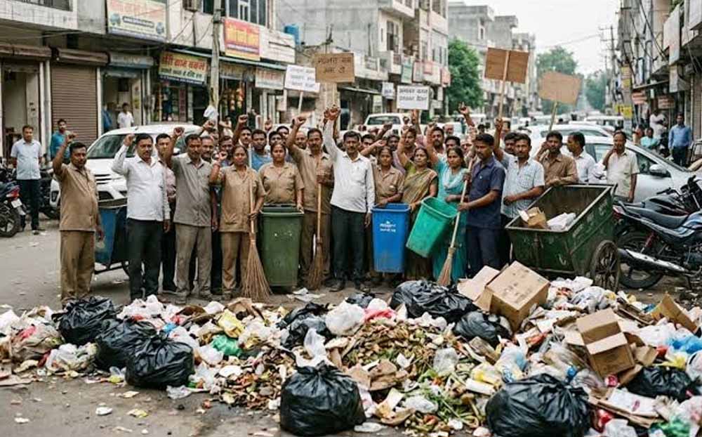 हरियाणा में सफाई कर्मचारियों का काम बंद, 3 दिन की हड़ताल से नगर सेवाओं पर असर