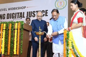 स्ट्रेंथिंग डिजिटल जस्टिस राज्य स्तरीय कार्यशाला में मुख्यमंत्री  साय ने कहा— आम नागरिक को त्वरित, पारदर्शी और समयबद्ध न्याय दिलाना नए कानूनों का मूल उद्देश्य