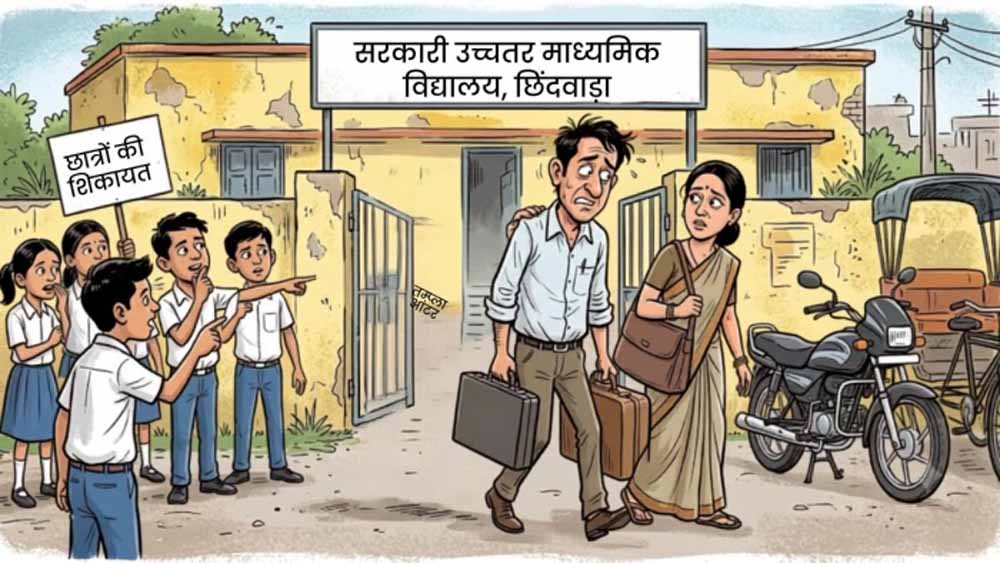 छिंदवाड़ा में टीचर और महिला की बढ़ती नजदीकियां पड़ीं भारी, दोनों को किया ट्रांसफर