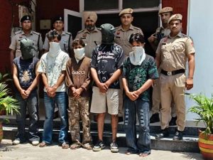 अपराध की तैयारी में जुटे 5 आरोपी पुलिस के हत्थे चढ़े, हथियार भी बरामद