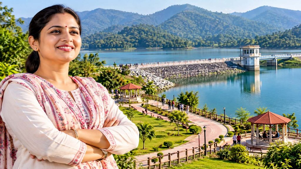 पहाड़ों के बीच खूबसूरत डैम, 500 मीटर ट्रैक और सोलर लाइट से बदली बुंगा की सूरत