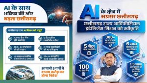 AI के क्षेत्र में नई उड़ान भरेगा छत्तीसगढ़, ₹500 करोड़ के मुख्यमंत्री AI मिशन से बदलेगा भविष्य