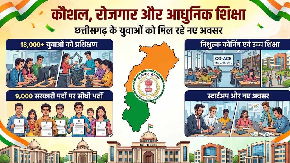 कौशल से रोजगार तक सरकार की पहल, 18 हजार युवाओं को ट्रेनिंग; 9 हजार पदों पर भर्ती प्रक्रिया कौशल से रोजगार तक सरकार की पहल, 18 हजार युवाओं को ट्रेनिंग; 9 हजार पदों पर भर्ती प्रक्रिया
