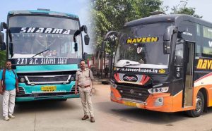 बसों की छत पर सामान ढोने पर 49 स्लीपर बसों के चालान बसों की छत पर सामान ढोने पर 49 स्लीपर बसों के चालान