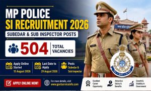 MP में पुलिस भर्ती का बड़ा मौका, SI-सूबेदार के 507 पदों पर वैकेंसी; 9 सितंबर से आवेदन शुरू