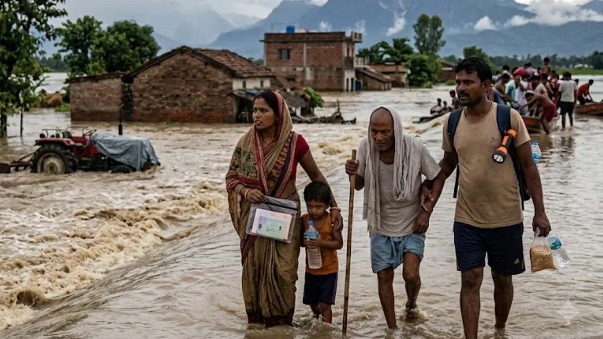 नेपाल की बारिश से बिहार में हाहाकार, कोसी-गंडक का जलस्तर बढ़ा; 22 गांवों का संपर्क टूटा