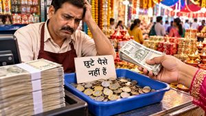 गल्ले में 500 के नोट, लेकिन 5-10-20 के सिक्कों और नोटों के लाले; बाजार में बढ़ी परेशानी गल्ले में 500 के नोट, लेकिन 5-10-20 के सिक्कों और नोटों के लाले; बाजार में बढ़ी परेशानी