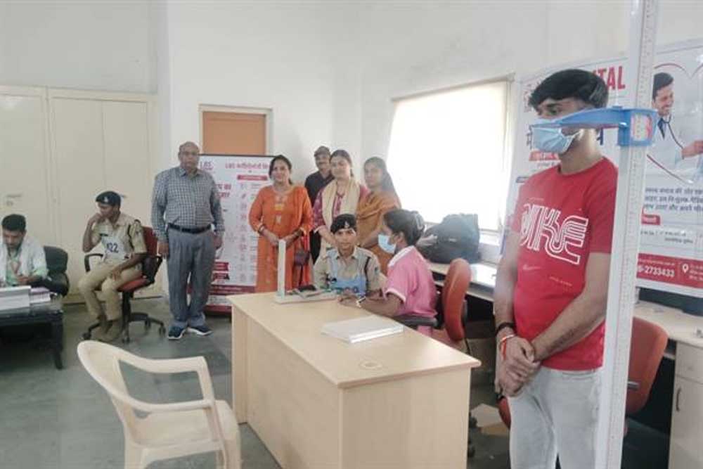 महिला नव आरक्षकों के स्वास्थ्य परीक्षण हेतु दो दिवसीय शिविर आयोजित