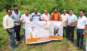 सेवा संकल्प अभियान के तहत अरपा उद्गम स्थल पर नदी घाट स्वच्छता और जल संरक्षण का संदेश