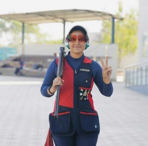 महिला ट्रैप व्यक्तिगत स्पर्धा में स्वर्ण पदक जीतने वाली पहली भारतीय महिला खिलाड़ी बनीं