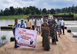 सेवा संकल्प अभियान में रानीझाप एनीकट बना स्वच्छता और जल संरक्षण का संदेश केंद्र
