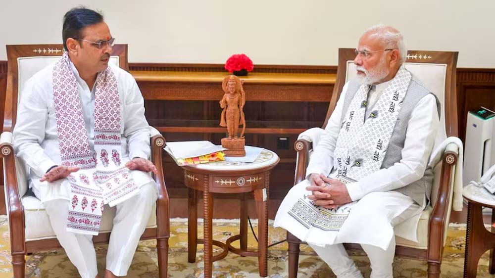 PM मोदी से मिले  CM भजनलाल शर्मा, पंचायत चुनाव से पहले मुलाकात के निकाले जा रहे कई मायने