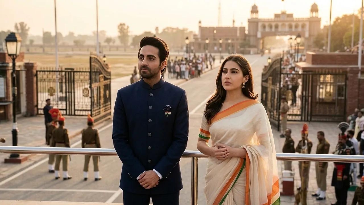वाघा बॉर्डर पर आतिफ असलम के गाने से दब गई आयुष्मान-सारा की आवाज, वायरल हुआ वीडियो