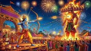 दशहरे पर क्यों जलाए जाते हैं रावण, कुंभकर्ण और मेघनाद के पुतले? जानें विजयादशमी का महत्व और मुहूर्त दशहरे पर क्यों जलाए जाते हैं रावण, कुंभकर्ण और मेघनाद के पुतले? जानें विजयादशमी का महत्व और मुहूर्त