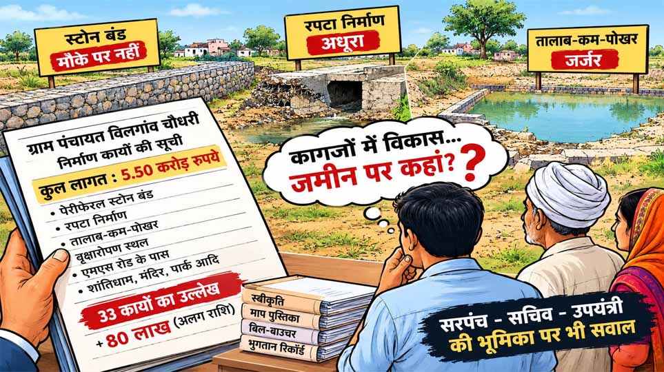 5.50 करोड़ के निर्माण कार्यों की सूची तैयार, विलगांव चौधरी में जमीन पर काम की प्रगति पर नजर