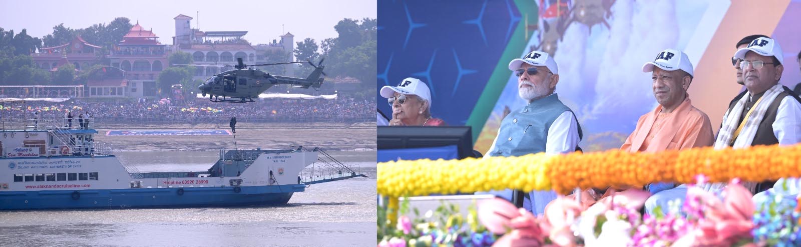 राफेल, सुखोई, तेजस विमानों और सूर्यकिरण टीम के रोमांचक प्रदर्शन ने दर्शकों को किया मंत्रमुग्ध