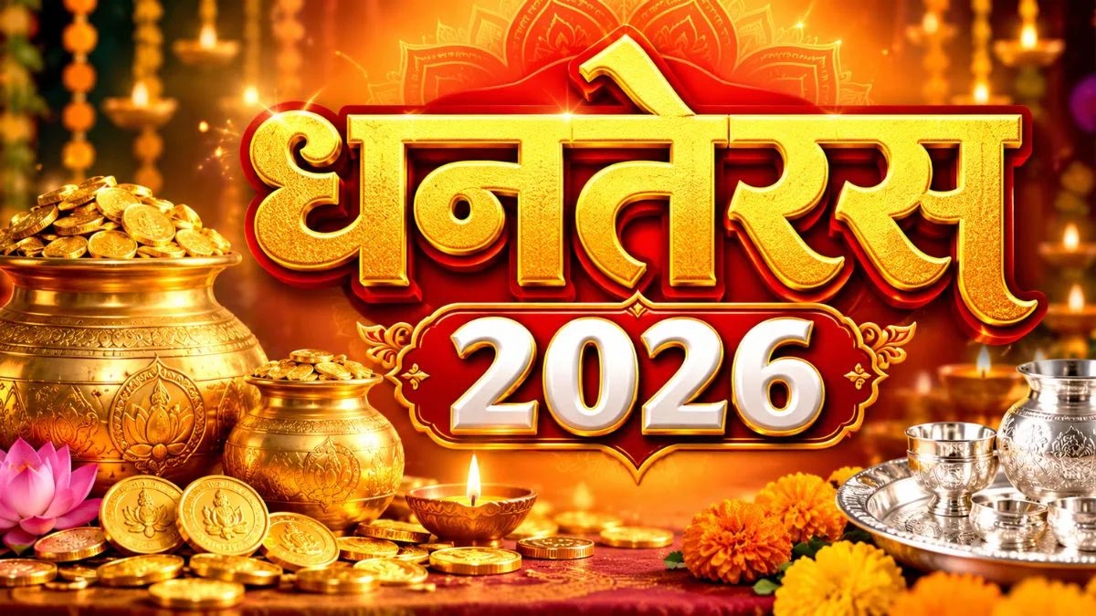 धनतेरस 2026 कब है? जानें 6 नवंबर को खरीदारी और पूजा का शुभ मुहूर्त धनतेरस 2026 कब है? जानें 6 नवंबर को खरीदारी और पूजा का शुभ मुहूर्त