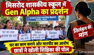 भोपाल में स्कूल के बाहर छात्रों का प्रदर्शन, शिक्षिका पर गंभीर आरोप; निलंबन की मांग पर अड़े