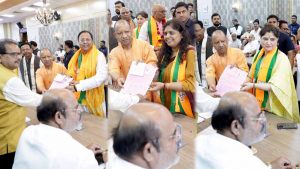 UP में BJP के 8 राज्यसभा उम्मीदवारों का नामांकन, CM योगी रहे मौजूद; जीत का दावा