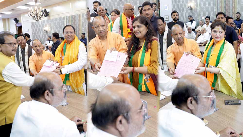 UP में BJP के 8 राज्यसभा उम्मीदवारों का नामांकन, CM योगी रहे मौजूद; जीत का दावा