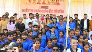 26वीं राज्य स्तरीय शालेय क्रीड़ा प्रतियोगिता का रंगारंग समापन, रायपुर संभाग बना ओवरऑल चैंपियन