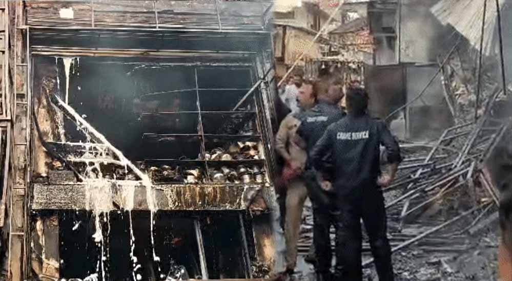 न्यू मार्केट में आग बुझाने में देरी, 400 रेहड़ियों के अतिक्रमण से दमकल का रास्ता रुका