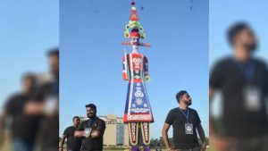 3 महीने की मेहनत से बना हरियाणा का सबसे ऊंचा रावण, जानें खासियत