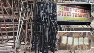 त्योहार से पहले छापेमारी, मां पीतांबरा स्टील ट्रेडर्स से कार्बाइड गन और विस्फोटक बरामद